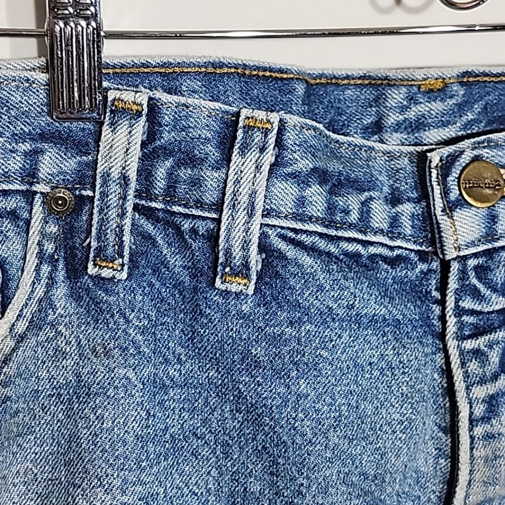 Carhartt Flannel Lined Straight Leg Relaxed Fit Blue Jeans Men's 44 x 32 - Picture 4 of 12